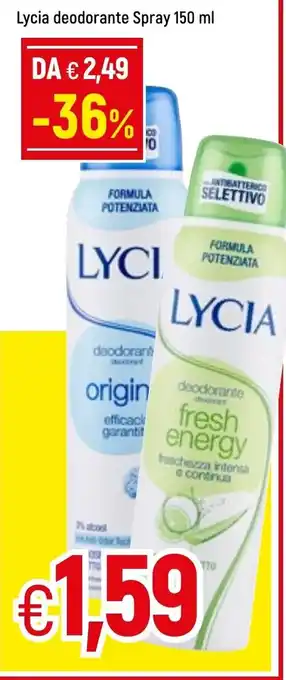 Famila Lyci Deodorante Spray 150ml offerta