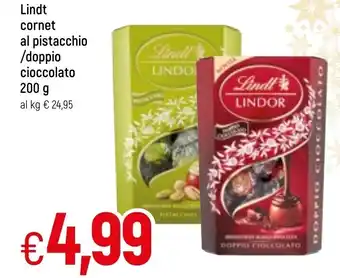 Famila Lindt Cornet al Pistacchio/Doppio Cioccolato 200 g offerta