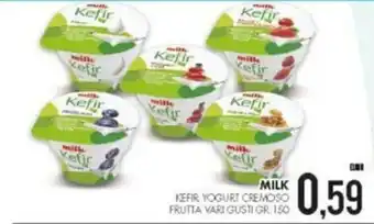 Al Discount Milk Kefir Yogurt Cremoso Frutta Vari Gusti 150 gr offerta