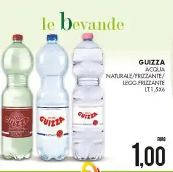 Al Discount Guizza Acqua Naturale/Frizzante/Legg. Frizzante 1,5x6 lt offerta