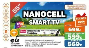 Expert LG Tv Led 55" 55NANO756PA offerta