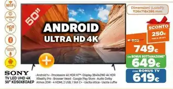 Expert Sony Tv Led UHD 4K 50" KD50X81JAEP offerta