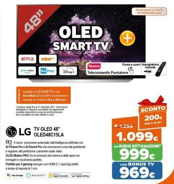 Expert LG Tv Oled 48" OLED48C15LA offerta