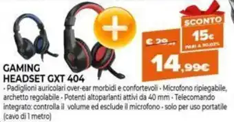 Expert Gaming Headset GXT 404 offerta