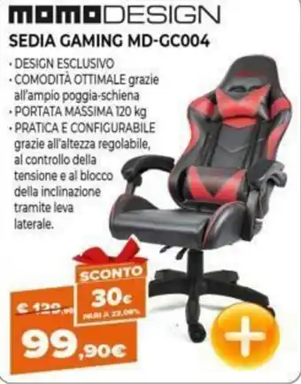 Expert MamaDesign Sedia Gaming MD-GC004 offerta
