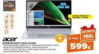Expert acer Notebook Swift 3 SF314-43-R2GK offerta
