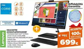 Expert Lenovo Ideacentre AIO324ITL6PNF0G0008F offerta