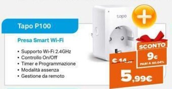 tp-link Tapo P100 Presa Smart Wi-Fi