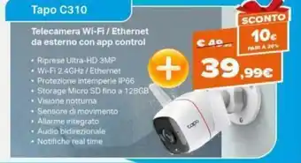 Expert tp-link Tapo C310 Telecamera Wi-Fi / Ethernet da esterno con app control offerta
