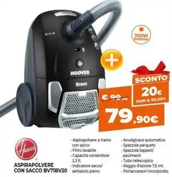 Expert Hoover Aspirapolvere con Sacco BV71BV20 offerta