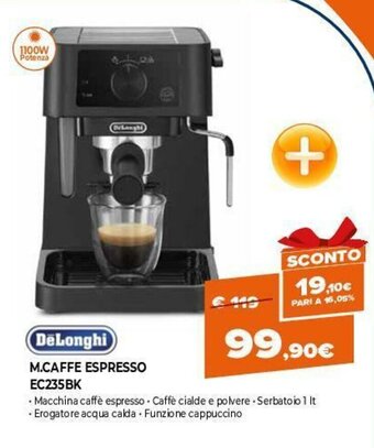 Expert DeLonghi M.Caffe Espresso EC235BK offerta