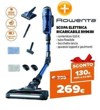 Expert Rowenta Scopa Elettrica Ricaricabile RH9680 offerta
