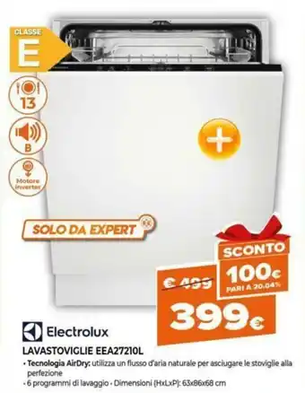 Expert Electrolux Lavastoviglie EEA27210L offerta