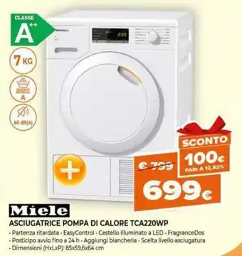 Expert Miele Asciugatrice Pompa do Calore TCA220WP offerta