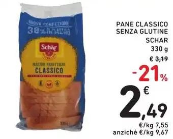 Spazio Conad Pane classico senza glutine SCHAR offerta
