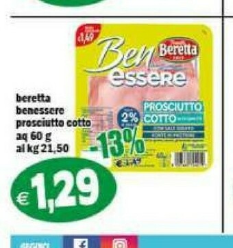 Il Castoro Supermercati Prosciutto cotto offerta