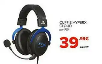 Gamestop Hyperx cloud cuffia padiglione auricolare nero, blu offerta