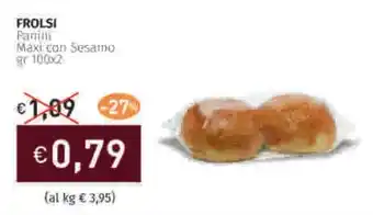 Prezzemolo e Vitale FROLSI Panini Maxi con Sesamo offerta