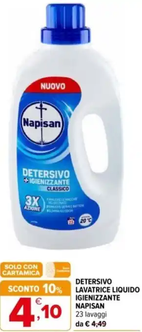 Iperal Detersivo lavatrice liquido igienizzante NAPISAN offerta