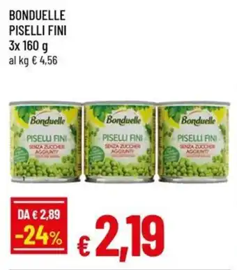 Famila Superstore Bonduelle piselli fini offerta