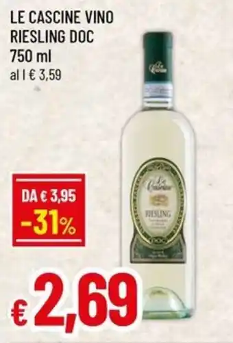 Famila Superstore Le cascine vino riesling DOC offerta