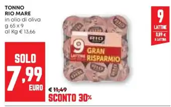 Pam Tonno rio mare in olio di oliva offerta