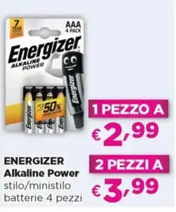 Acqua & Sapone ENERGIZER Alkaline Power stilo/ministilo batterie offerta
