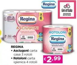 Acqua & Sapone REGINA Asciugoni carta casa 3 rotoli offerta