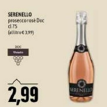Emi Supermercati Serenello prosecco rose doc offerta