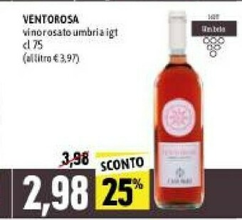 Emi Supermercati Ventorosa vino rosato umbria igt offerta