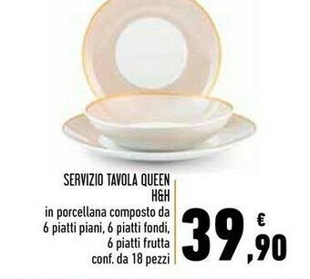 Conad Superstore Servizio tavola queen offerta
