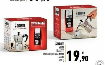 Conad Superstore Moka express moka pot grigio offerta
