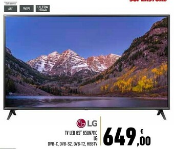 Conad Superstore 65un711c 165,1 cm (65") 4k ultra hd smart tv wi-fi nero offerta