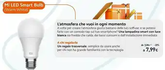 Unieuro Mi smart led bulb (warm white) offerta