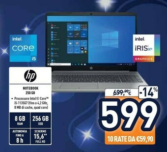 Unieuro Notebook 250 g8 offerta