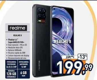 Unieuro 8 5g 16,5 cm (6.5") usb tipo-c 6 gb 128 gb 5000 mah nero offerta