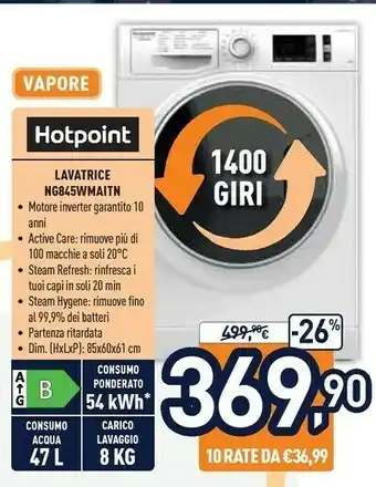 Unieuro Ng845wma it n lavatrice caricamento frontale 8 kg 1400 giri/min b bianco offerta