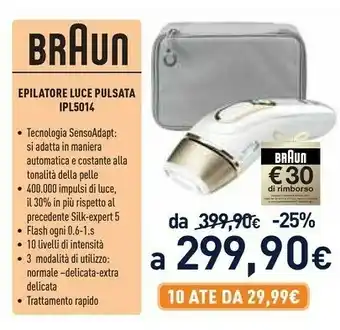Unieuro Epilatore luce pulsata ipl5014 offerta
