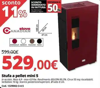 Brico Io Stufa a pellet mini 5 offerta