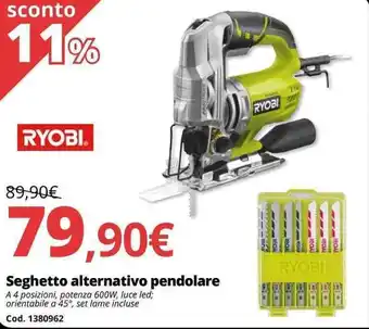 Brico Io Ryobi Seghetto alternativo pendolare offerta