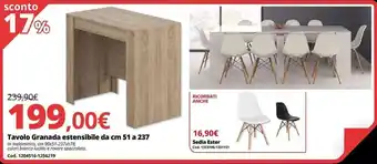Brico Io Tavolo Granada estensibile da cm 51 a 237 offerta