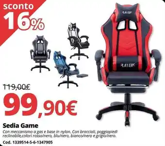 Brico Io Sedia Game offerta