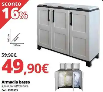 Brico Io Armadio basso 3 posti offerta