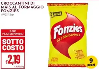Pan Croccantini di mais al formaggio fonzies offerta