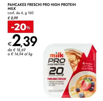 Bennet Pancakes freschi pro high protein MILK offerta
