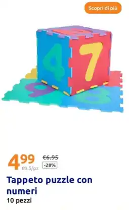 Action Tappeto puzzle con numeri offerta