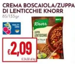 Pan Crema boscaiola/zuppa di lenticchie KNORR offerta