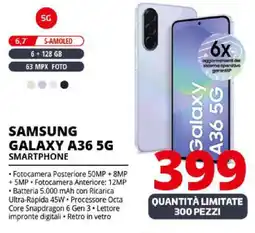 Comet SAMSUNG GALAXY A36 5G Smartphone offerta