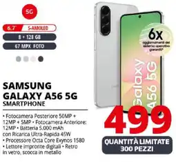 Comet SAMSUNG GALAXY A56 5G Smartphone offerta