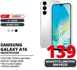 Comet SAMSUNG GALAXY A16 Smartphone offerta